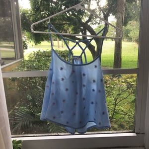Light blue crop top
